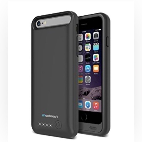 Maxboost Vivid Battery Case for iPhone 6/6S Black - Picture 1 of 7